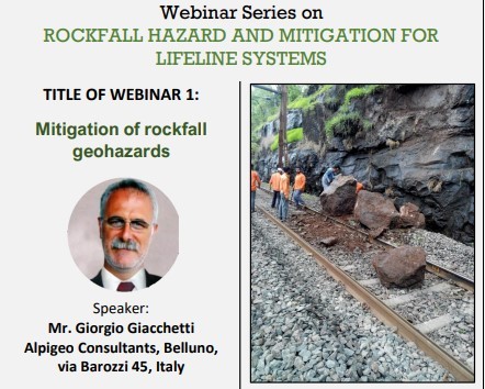 Webinar series on Rockfall hazard and mitigation for lifeline systems Webinar 1: Mitigation of rockfall geohazards