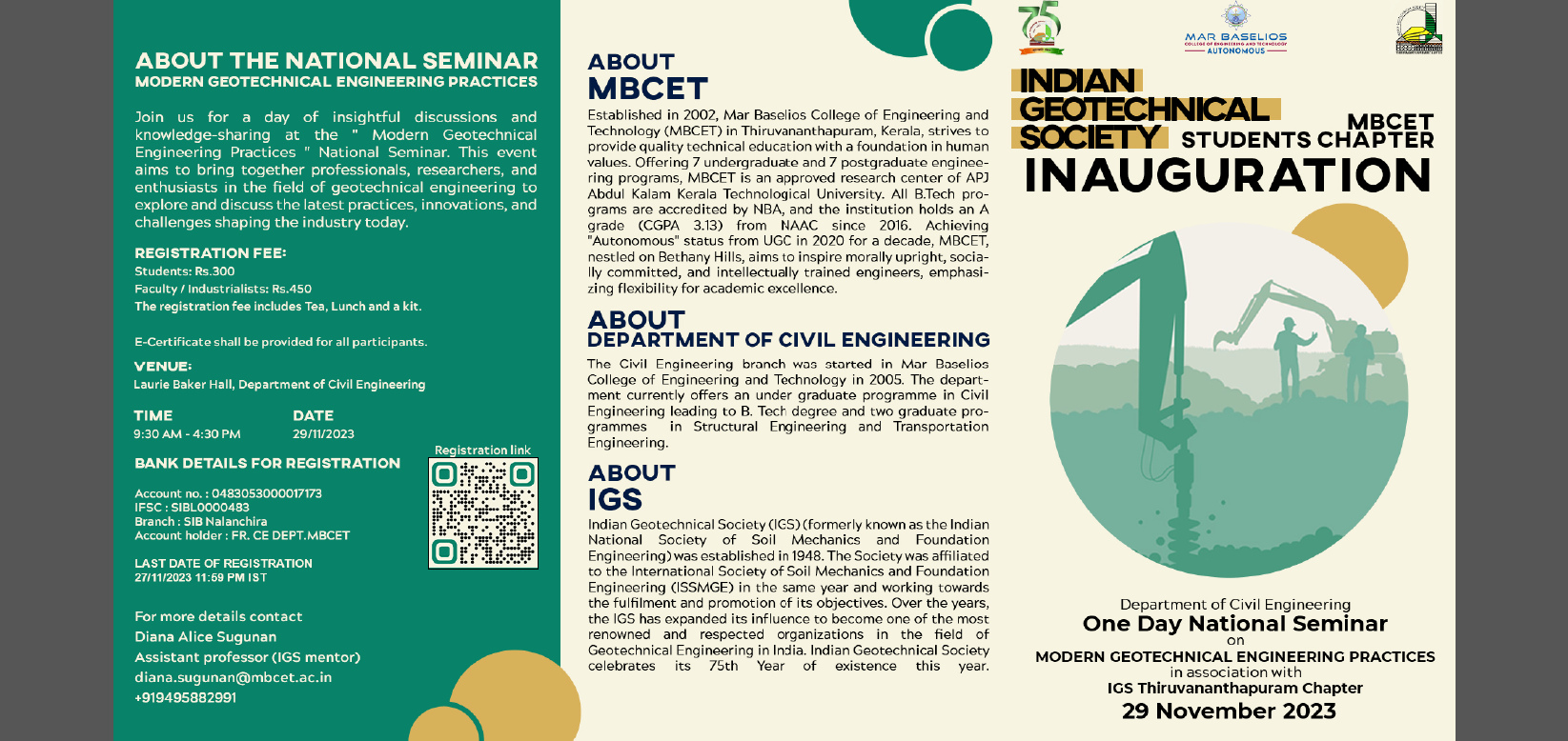 National Seminar on Modern Geotechnical Engineering Practices